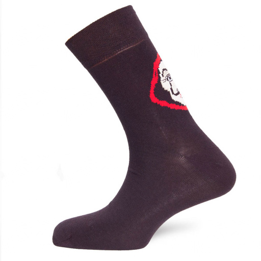 Calcetín de caballero de invierno en algodón con diseño de la serie "Casa de papel" DORIAN 5419-1
