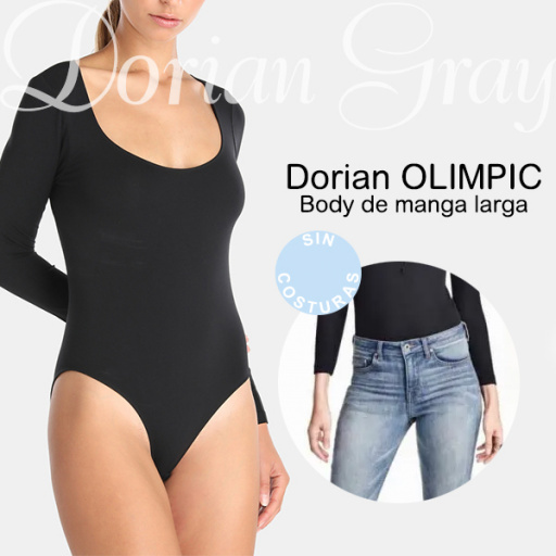 Body manga larga. Microfibra. Sin costuras. DORIAN OLIMPIC