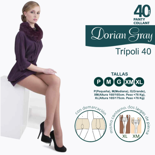 Panty 40 Den.Semi descanso.Reactivante.DORIAN TRIPOLI-40: