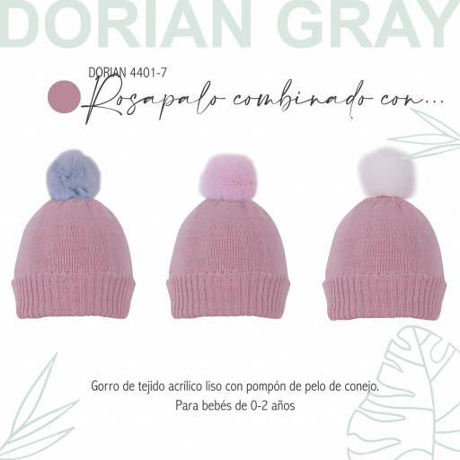 Gorro 0-2 años con pompón.DORIAN 4401-7