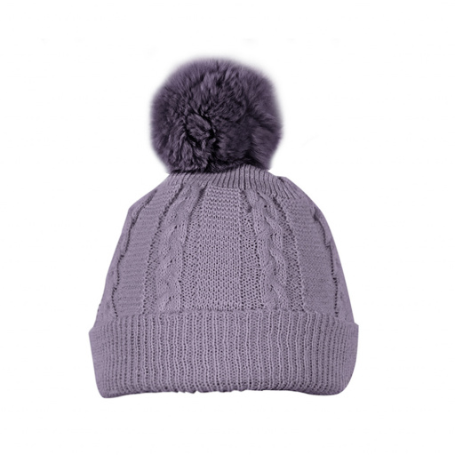 Gorro bebé 0-2 años labrado con pompón.DORIAN 4403-7