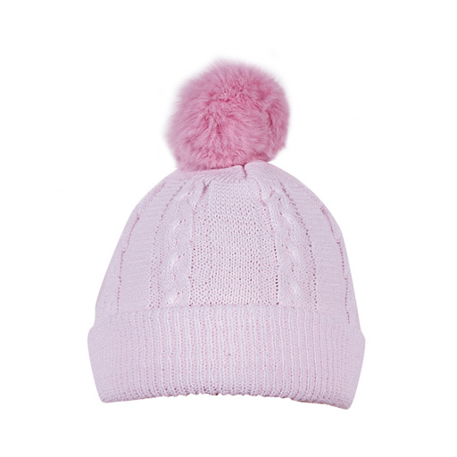Gorro bebé 0-2 años labrado con pompón.DORIAN 4403-7