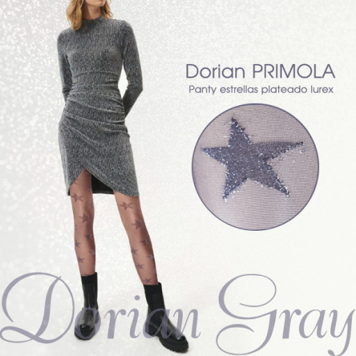 Panty fantasía con estrellas de lurex. DORIAN PRIMOLA