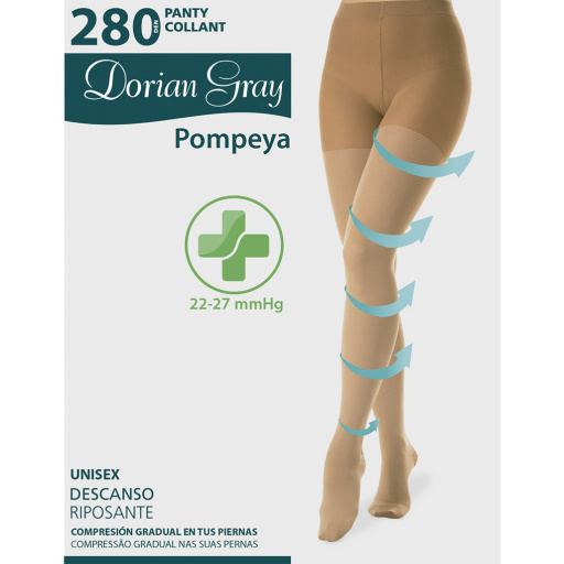 Panty unisex de compresión gradual 22-27mmHg.DORIAN POMPEYA