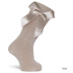 Calcetín alto algodón liso con lazo. DORIAN 3151-3