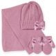 Conjunto gorro, bufanda y manoplas con lazo.DORIAN 4014-7
