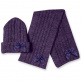 Conjunto gorro y bufanda con lazo con volumen.DORIAN 4015-7