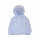 Gorro bebé 0-2 años labrado con pompón.DORIAN 4403-7