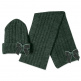 Conjunto gorro y bufanda con lazo de terciopelo.DORIAN 4026-7