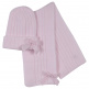 Conjunto gorro y bufanda con lazo de terciopelo.DORIAN 4026-7