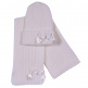 Conjunto gorro y bufanda con lazo doble.DORIAN 4024-7
