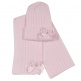 Conjunto gorro y bufanda con lazo doble.DORIAN 4024-7
